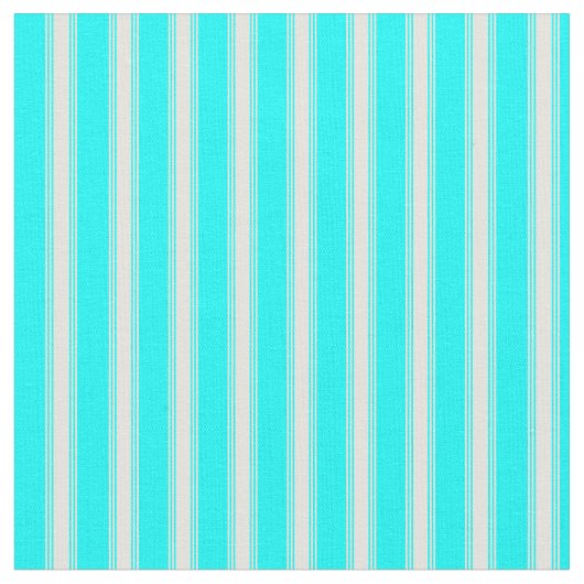 シアンと淡い黄色の線 ファブリック (クローズアップ)