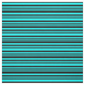 シアンと黒の線のパターン ファブリック (見本)