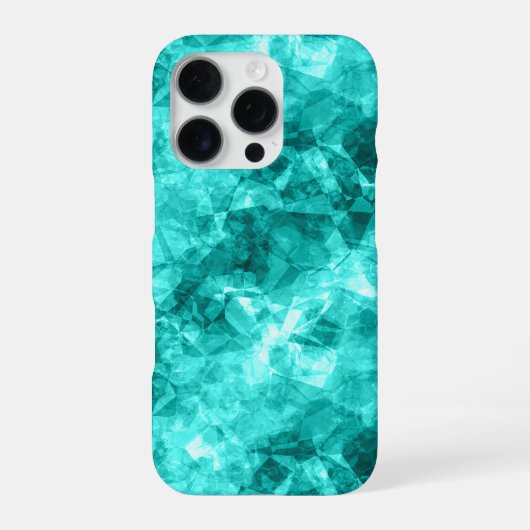 シアンのしわくちゃテクスチャー iPhoneケース (裏面)
