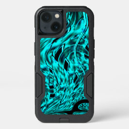 シアンのイメージで反転した正方形イメージ