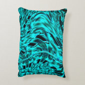 シアンのイメージで反転した正方形イメージ アクセントクッション (裏面(縦))