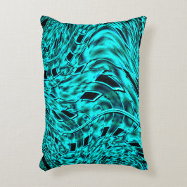 シアンのイメージで反転した正方形イメージ アクセントクッション