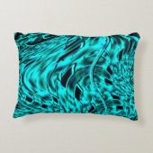 シアンのイメージで反転した正方形イメージ アクセントクッション (裏面)