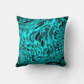 シアンのイメージで反転した正方形イメージ クッション (裏面)