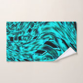 シアンのイメージで反転した正方形イメージ バスタオルセット (ハンドタオル)