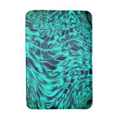 シアンのイメージで反転した正方形イメージ バスマット (正面縦)