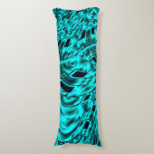 シアンのイメージで反転した正方形イメージ ボディピロー (正面縦)