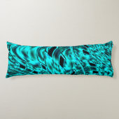 シアンのイメージで反転した正方形イメージ ボディピロー (正面)