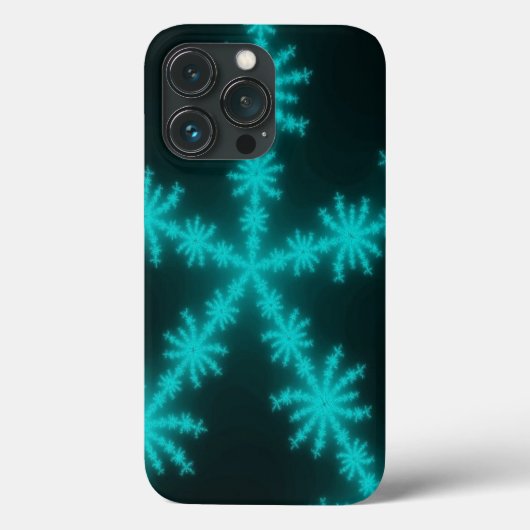 シアンのスノーフレークフラクタル Case-Mate iPhoneケース (裏面)