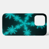 シアンのスノーフレークフラクタル Case-Mate iPhoneケース (裏面 (横))