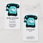 シアンのホットライン – 白 名刺 (正面/裏面)