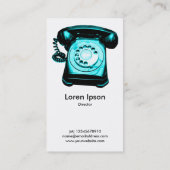 シアンのホットライン – 白 名刺 (裏面)