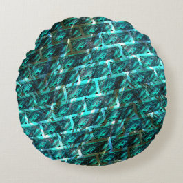 シアンの染色、グレーズ、グレーチングまたは違うレンガ ラウンドクッション