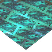 シアンの染色、グレーズ、グレーチングまたは違うレンガ ロングテーブルランナー (コーナー)