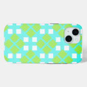 シアンの正方形とダイヤモンド Case-Mate iPhoneケース (裏面 (横))