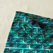 シアンの汚れ、グレーズド違うグリッドまたはブリック効果 ビーチタオル (インサイチュ)