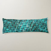 シアンの汚れ、グレーズド違うグリッドまたはブリック効果 ボディピロー (裏面)