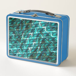 シアンの汚れ、グレーズ、グレーチング、または違うレンガ？ メタルランチボックス