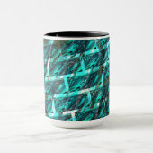 シアンの汚れ、グレーズ、グレーティン違うグ、レンガ？ マグカップ (中央)