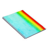 シアンの空に虹のスパイラルノートブック、青空に虹のノート,  ノートブック (右側)