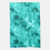 シアンの縮れたテクスチャ キッチンタオル (縦)