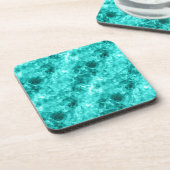 シアンの縮れたテクスチャ コースター (左側)