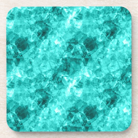 シアンの縮れたテクスチャ コースター (正面)