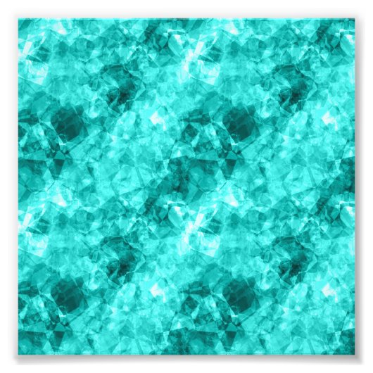 シアンの縮れたテクスチャ フォトプリント            (正面)