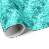 シアンの縮れたテクスチャ ラッピングペーパー (ロールコーナー)