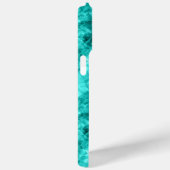 シアンの縮れたテクスチャ Case-Mate iPhoneケース (裏面 / 右)