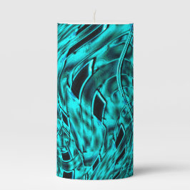 シアンまたは青のイメージに映し出された曲がった正方形