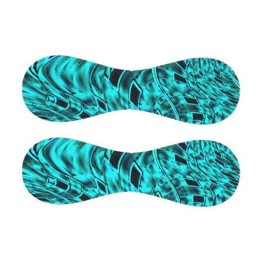 シアンまたは青のイメージに映し出された曲がった正方形 野球ボール (パネル)