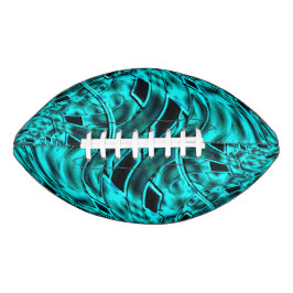 シアンまたは青の色で反転した曲がった正方形 アメリカンフットボール