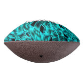 シアンまたは青の色で反転した曲がった正方形 アメリカンフットボール (回転270)