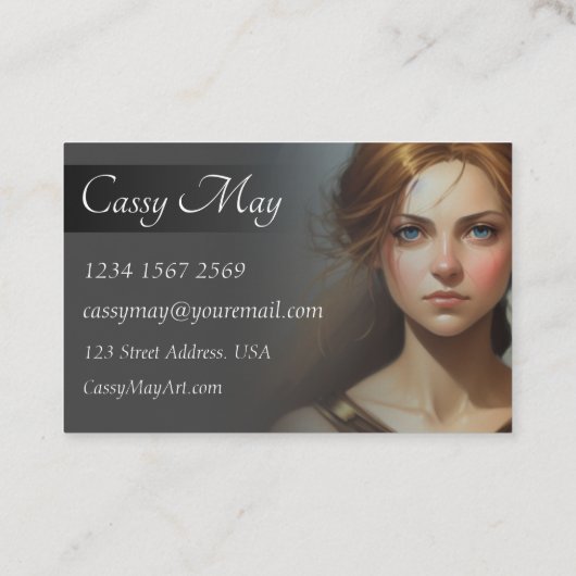 シアンウォーエレガントトカラーキャラクターアーティスト 名刺 (裏面)