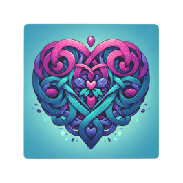 シアンケルトハート メタルプリント