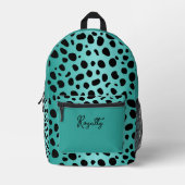 シアンサファリプリント プリントバックパック (正面)