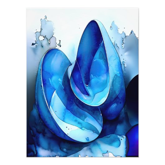 シアンシーシェル渦 フォトプリント            (正面)