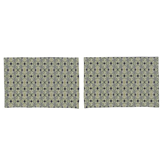 シアンスフラワーリピートwネイビー 枕カバー (フロントセット)