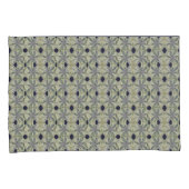 シアンスフラワーリピートwネイビー 枕カバー (正面右)