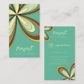 シアンデイジーイベントプランナーGroovy 70sヒッパイフラワー 名刺 (正面/裏面)