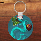 シアンドラゴン キーホルダー (正面)