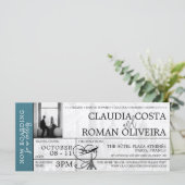 シアンパリス結婚ズボーディングパス招待状 (スタンド正面)