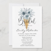 シアンブルータン牡丹アイスクリームコーンブライダルシャワーI 招待状 (正面)