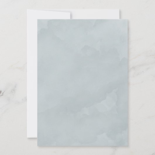 シアンブルータン牡丹アイスクリームコーンブライダルシャワーI 招待状 (裏面)