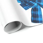 シアンプレイドボウズ包み紙 ラッピングペーパー (ロールコーナー)