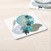 シアンボホ スクエアペーパーコースター (アングル)