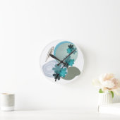 シアンボホ ラウンド壁時計 (ホーム)