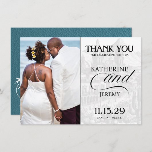 シアンメキシコパスポート サンキューカード (正面/裏面)