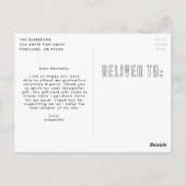 シアンモダンネオン写真卒業 ポストカード (裏面)